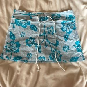 Hawaiian flower skort